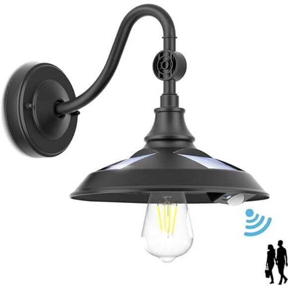 Solar Barn Lights, Aluminum Rustic Vintage Wall Lights with 3 Lighting Modes - Picture 6 of 6